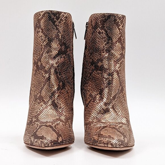 Gianvito Rossi Women Neutrals Gold Boots Animal Print Leather sz 10US 40EU - Picture 2 of 10